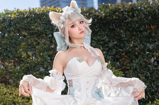 コスプレ】『原神』リネットが天使の装いで登場！白ドレスを纏った