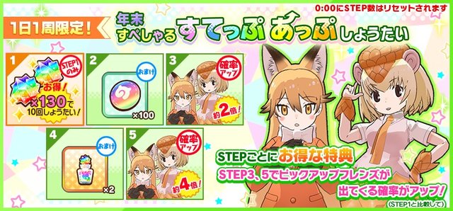 けものフレンズ３ キタキツネ オオセンザンコウ が登場 年末すぺしゃるすてっぷあっぷしょうたい 開催中 19年12月26日 エキサイトニュース 4 7