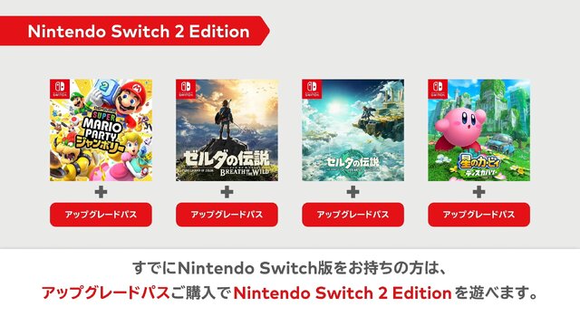 初代スイッチで発売されたソフトがスイッチ2でパワーアップ