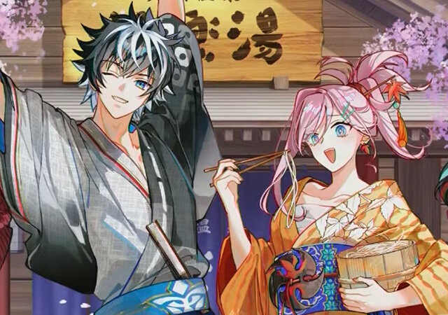 【極楽湯×FGO】サーヴァントと巡るスパな休日 カルナのぼり FGO』お風呂上りの「宮本武蔵」や「カルナ」に目を奪われる！極楽湯