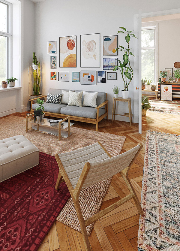 kanademono かなでもの ラグ