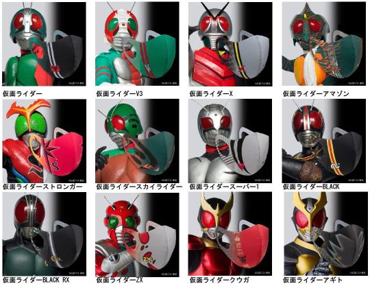 仮面ライダーのマウスカバー、参上！ ミズノが歴代ライダーをイメージ 