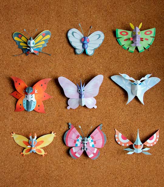 紙とハサミで作った 蝶と蛾ポケモン の標本風作品がすてき 模様の違うビビヨンも全種類をコンプリート 21年12月13日 エキサイトニュース