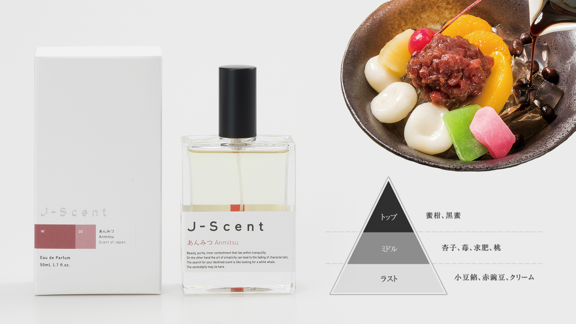 あんみつの風味を味わうオードパルファンの香水 J Scent あんみつ の香り が発売 22年8月26日 エキサイトニュース