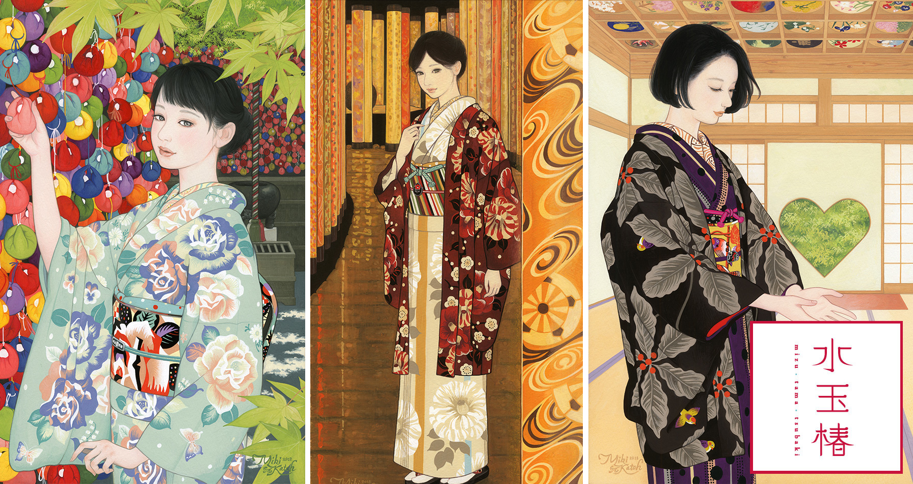 女流画家が描く着物がそのまま現実世界に！期待の着物ブランド「水玉椿