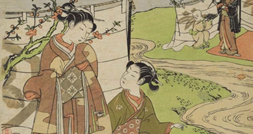 ⑤鈴木春信『風俗四季哥仙 五月』 伯心社工房 非売品 手摺木版画 美人