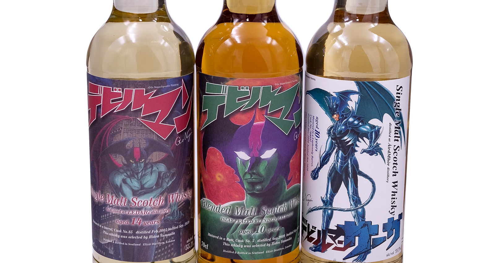 デビルマン」をラベルデザインに採用したウィスキーの第三弾が発売 