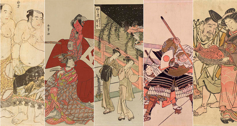 【模写】掛軸　川勝春章　美人画　日本画　浮世絵師　浮世絵派　合箱入　U31 希少品】【 葛飾北斎 の師匠】勝川春章 美人画 日本画 肉筆 掛軸 春