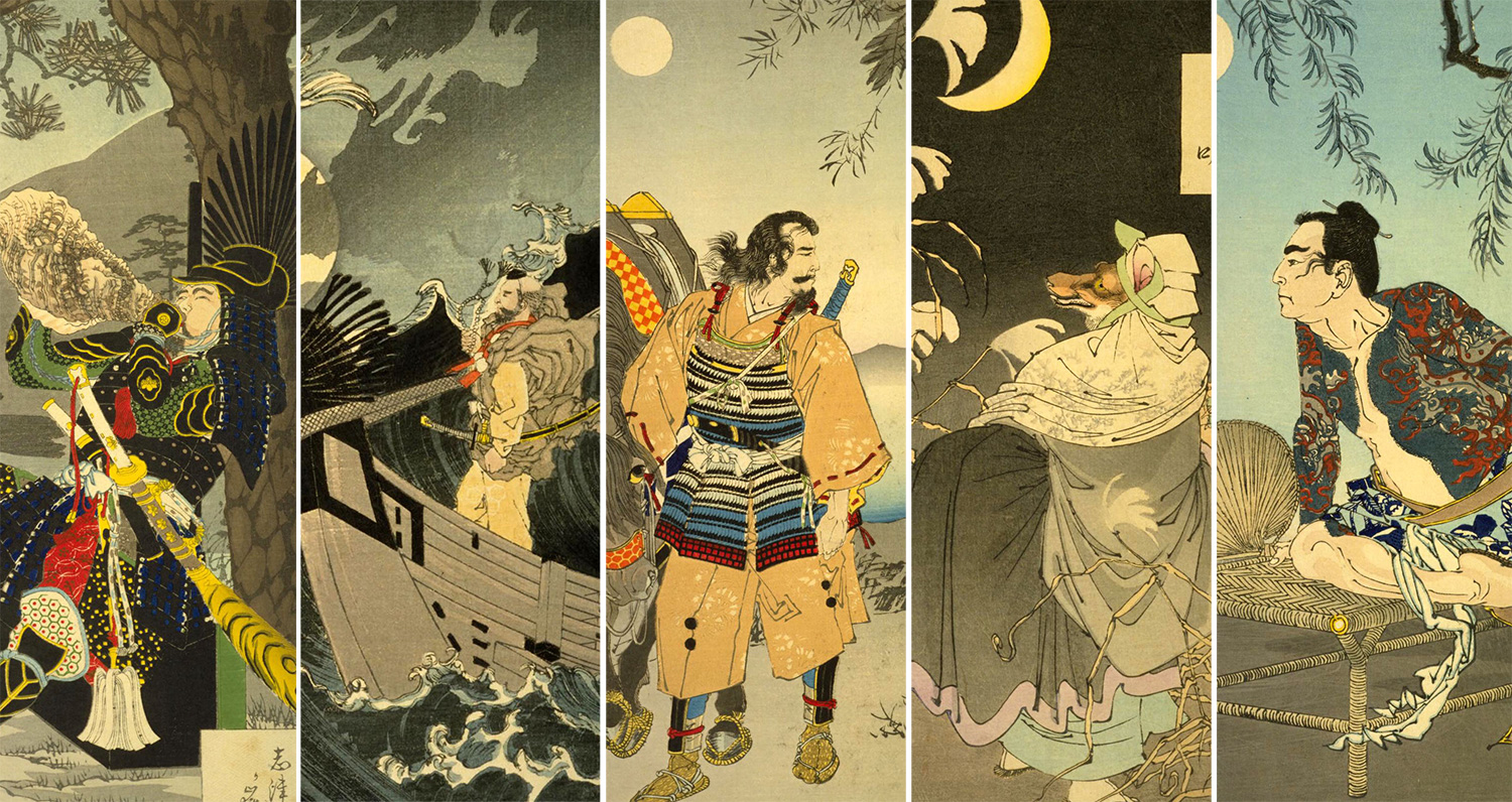 月岡芳年　月百姿「高倉月」木版画　浮世絵　歌川国芳 月岡芳年 月百姿「高倉月」木版画 浮世絵 歌川国芳 月岡芳年 月百姿