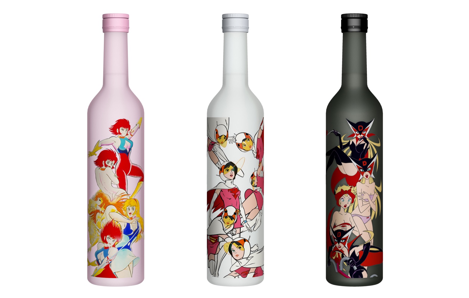 懐かしアニメの美女ヒロインたちが、なんと日本酒のボトルデザインに 