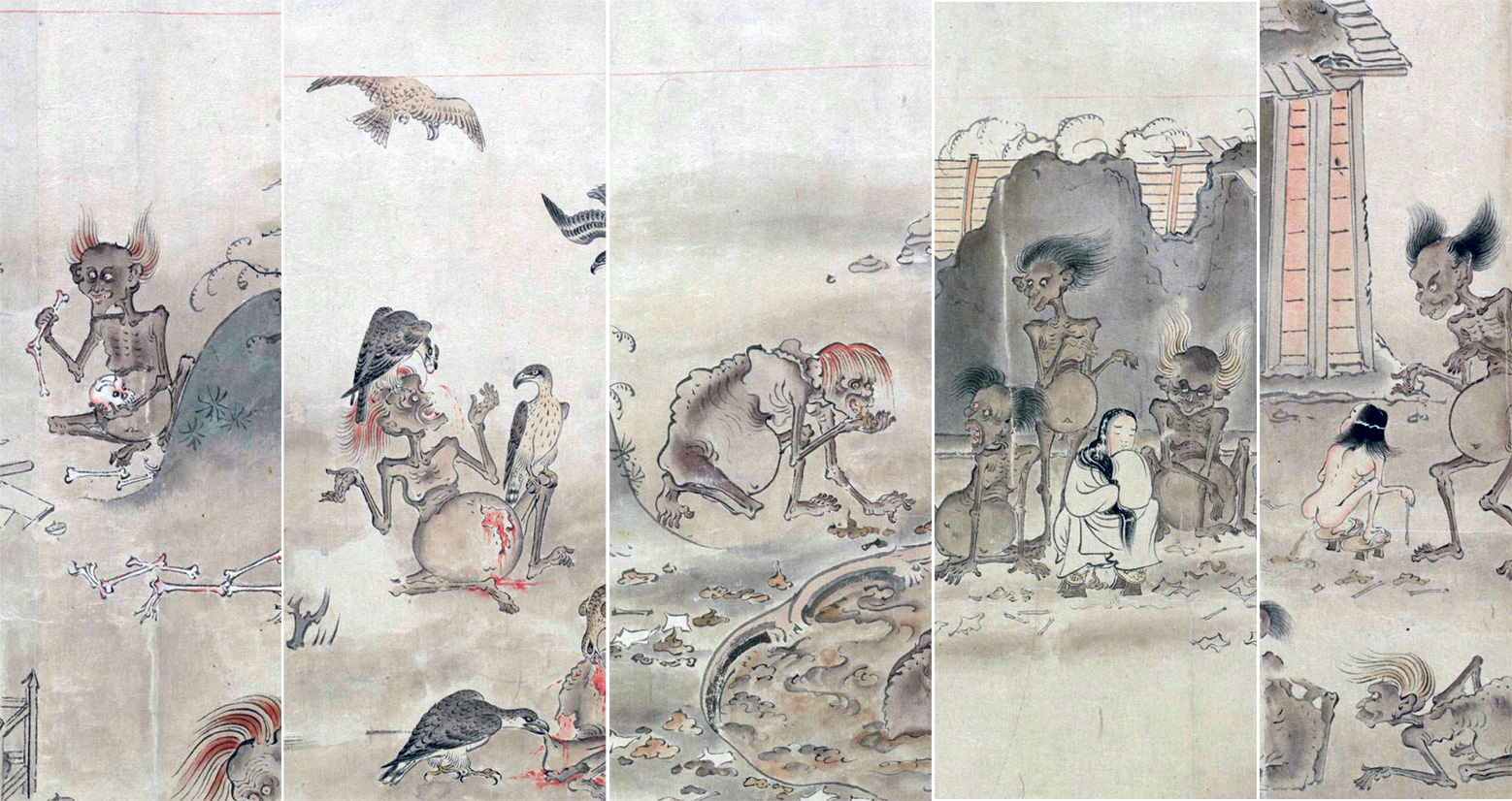 壮絶な世界…。飲食の飢えに苦しむ餓鬼道の世界をショッキングに描いた