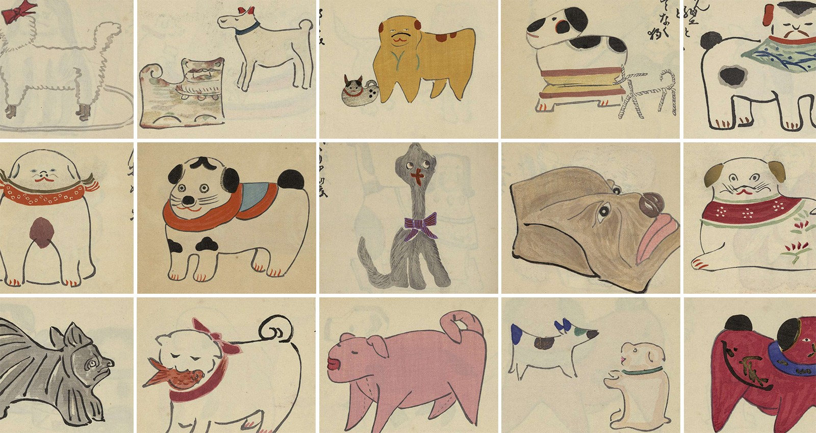 犬の民芸品や玩具を紹介した大正時代の作品 十二支画帖 犬の巻 が子供の絵みたいで可愛いすぎる 18年9月3日 エキサイトニュース