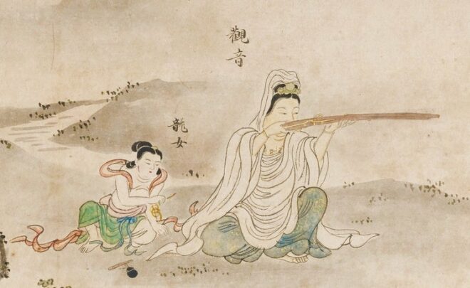 押し絵　江戸時代のおどろおどろしい様子 これ江戸時代の絵画です！”スナイパー観音”など江戸時代のオモシロ絵巻