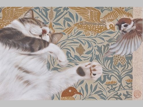 台湾の猫描き作家 銀座で個展 日本画技法で独特の世界観を表現 年2月19日 エキサイトニュース