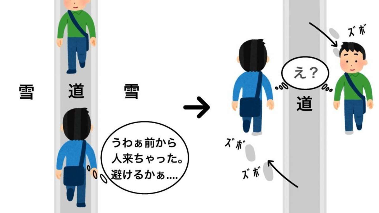 すれ違うため道を譲ったら え 雪国あるあるな やさしい世界 にあったまる 22年1月5日 エキサイトニュース