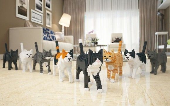 これブロックでできてるんだぜ ピクセルドットみたいなレゴブロックみたいな猫の彫刻がかなりの再現度でナウオンセール 17年7月26日 エキサイトニュース