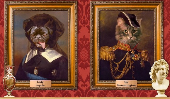 愛犬や愛猫を高貴な貴族大変身。中世の名画のように仕上げてくれる 