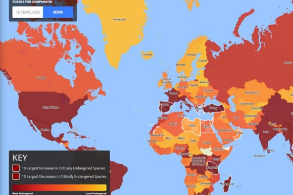 絶滅危惧種の今と10年前を地図上で比較できる 新 野生生物絶滅危惧マップ 19年12月24日 エキサイトニュース