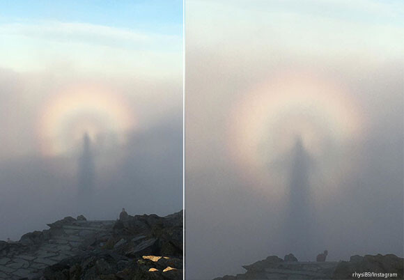 円形の虹をまとった神が降臨 新年の初日の出でとらえられた自然の神秘 ブロッケン現象 イギリス 年1月8日 エキサイトニュース