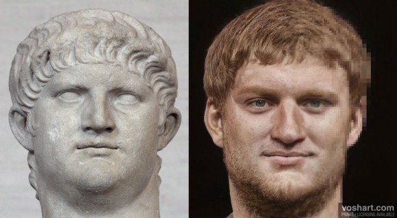 これは興味深い。歴代のローマ皇帝の顔をAIを使って彫刻から復元
