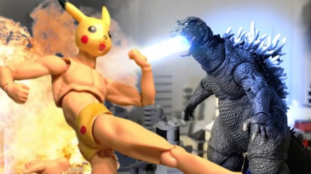 ピカチュウめいたマッチョマンが肉体のみで歴代のゴジラと戦うストップモーションフィルム Pexachu Vs Godzilla 21年6月14日 エキサイトニュース