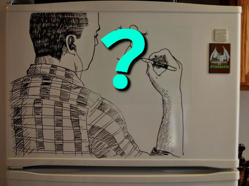 消すのがもったいない 冷蔵庫をホワイトボードのように落書きするアートの写真いろいろ 13年1月5日 エキサイトニュース