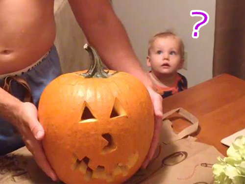 赤ちゃんにハロウィンのかぼちゃを見せたら 予想より怖がらせてしまったとき 動画 16年10月26日 エキサイトニュース