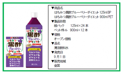 タマノイ酢 はちみつ黒酢ブルーベリーダイエット を発売へ 12年8月8日 エキサイトニュース