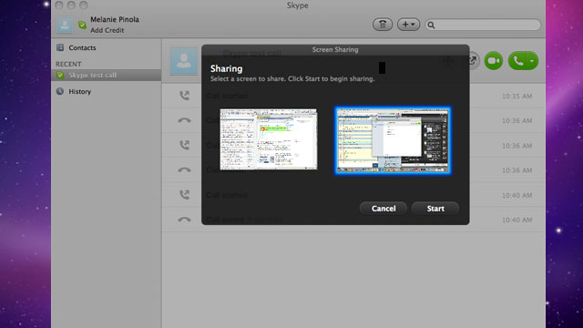share screen skype mac