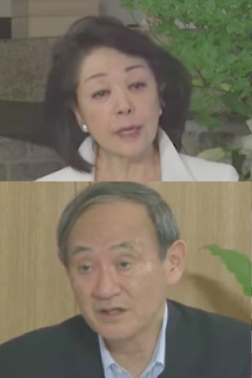 ポスト安倍に復活の菅官房長官が櫻井よしこに なぜアベノマスクをつけない と迫られ 布マスク暑いから と答える醜態 年8月12日 エキサイトニュース