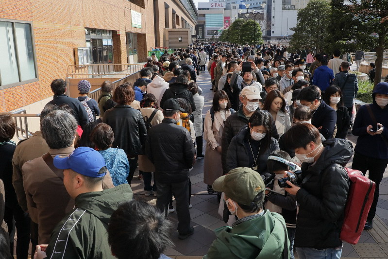 仙台で聖火見物5万人…