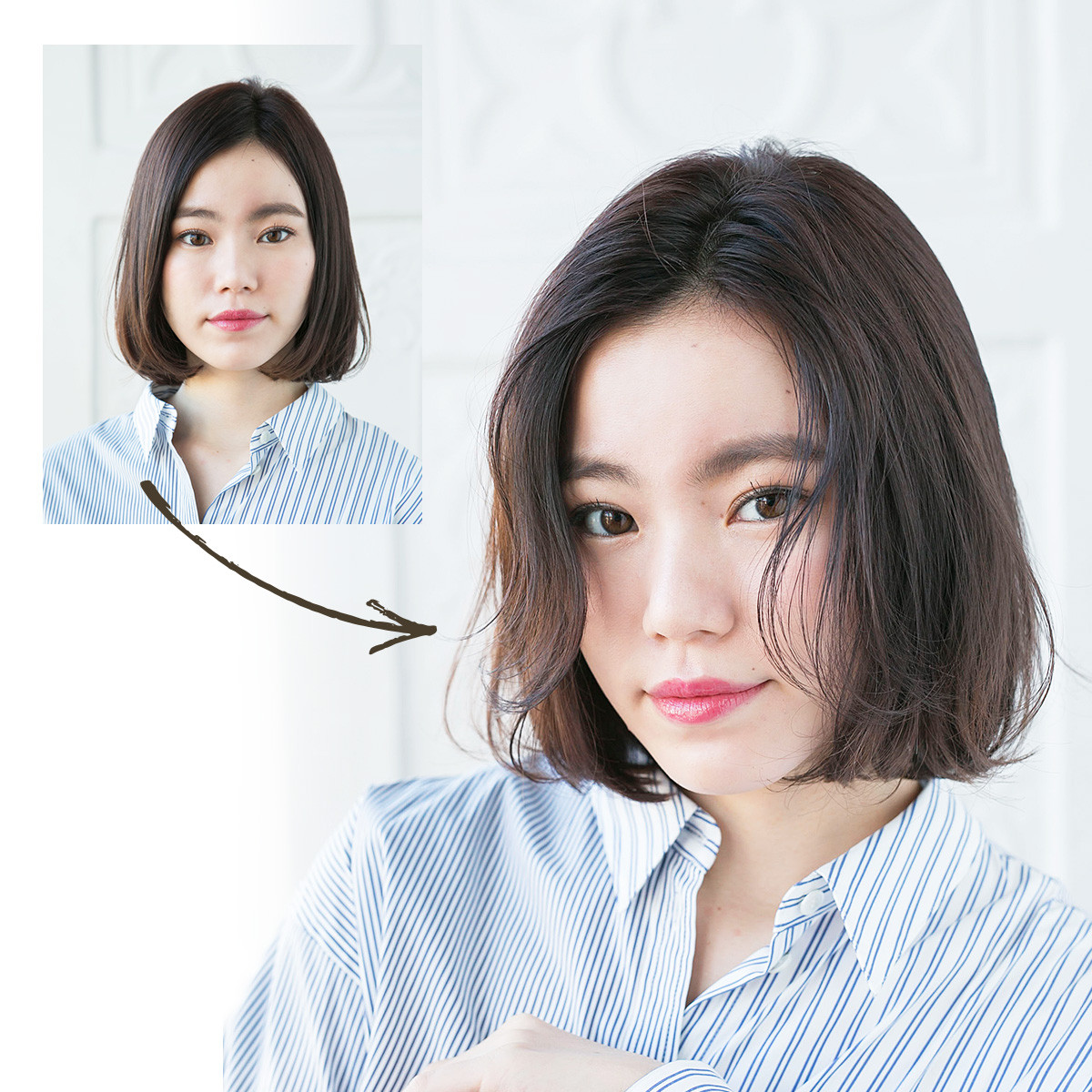 小顔も狙える最旬バングの作り方 ワンレングスのセンターパートをs字カールで女っぽく ローリエプレス