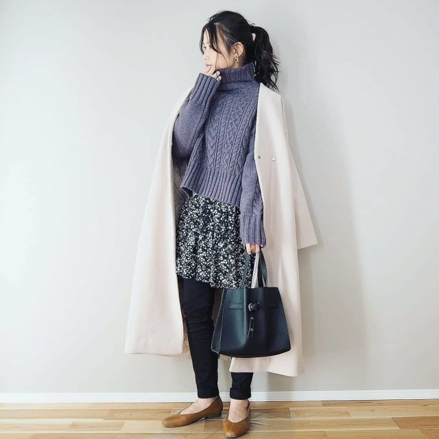 冬だって 花柄 黒ワンピ がめちゃ使える オトナ可愛い 最旬コーデ5style ローリエプレス