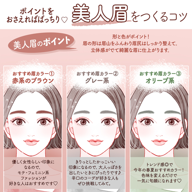 眉毛の色だけでこんなに違う 美人に見える眉メイクのコツ ローリエプレス