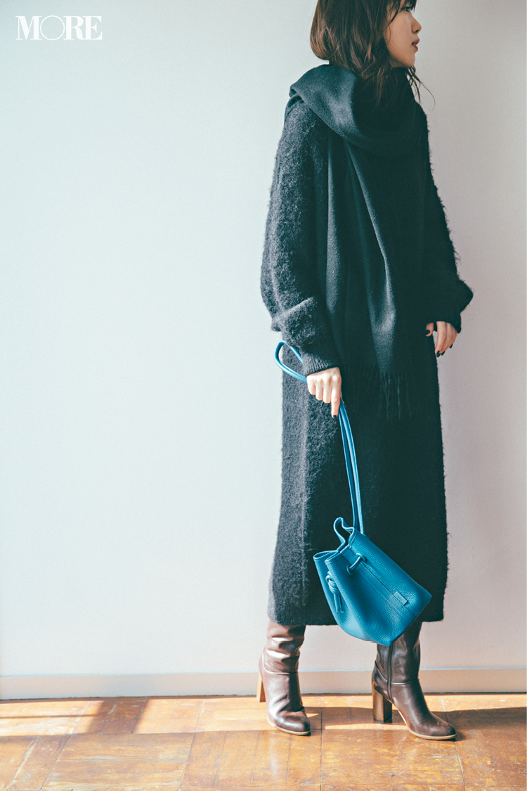 今日のコーデ マキシ丈ワンピ ロングブーツの今っぽバランスでラクチンなのにホメられる 飯豊まりえ ローリエプレス