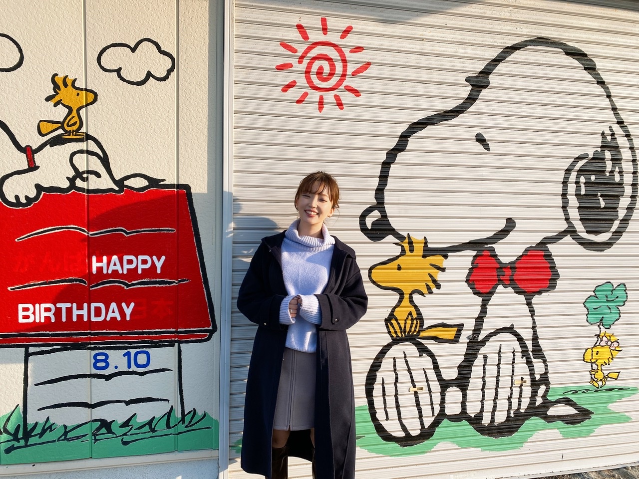 淡路島観光スポット スヌーピーウォールアート ローリエプレス