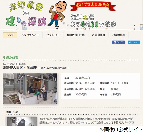 千原ジュニア 渡辺篤史の建もの探訪 裏側明かす 2018年2月26日 エキサイトニュース