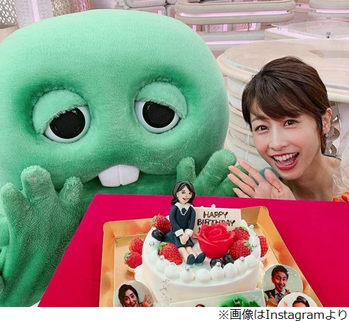 カトパン35歳誕生日をガチャピンがお祝い 年4月24日 エキサイトニュース