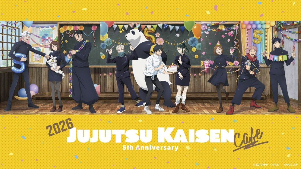 呪術廻戦』アニメ5周年記念「呪術廻戦カフェ2026 5th Anniversary」が7