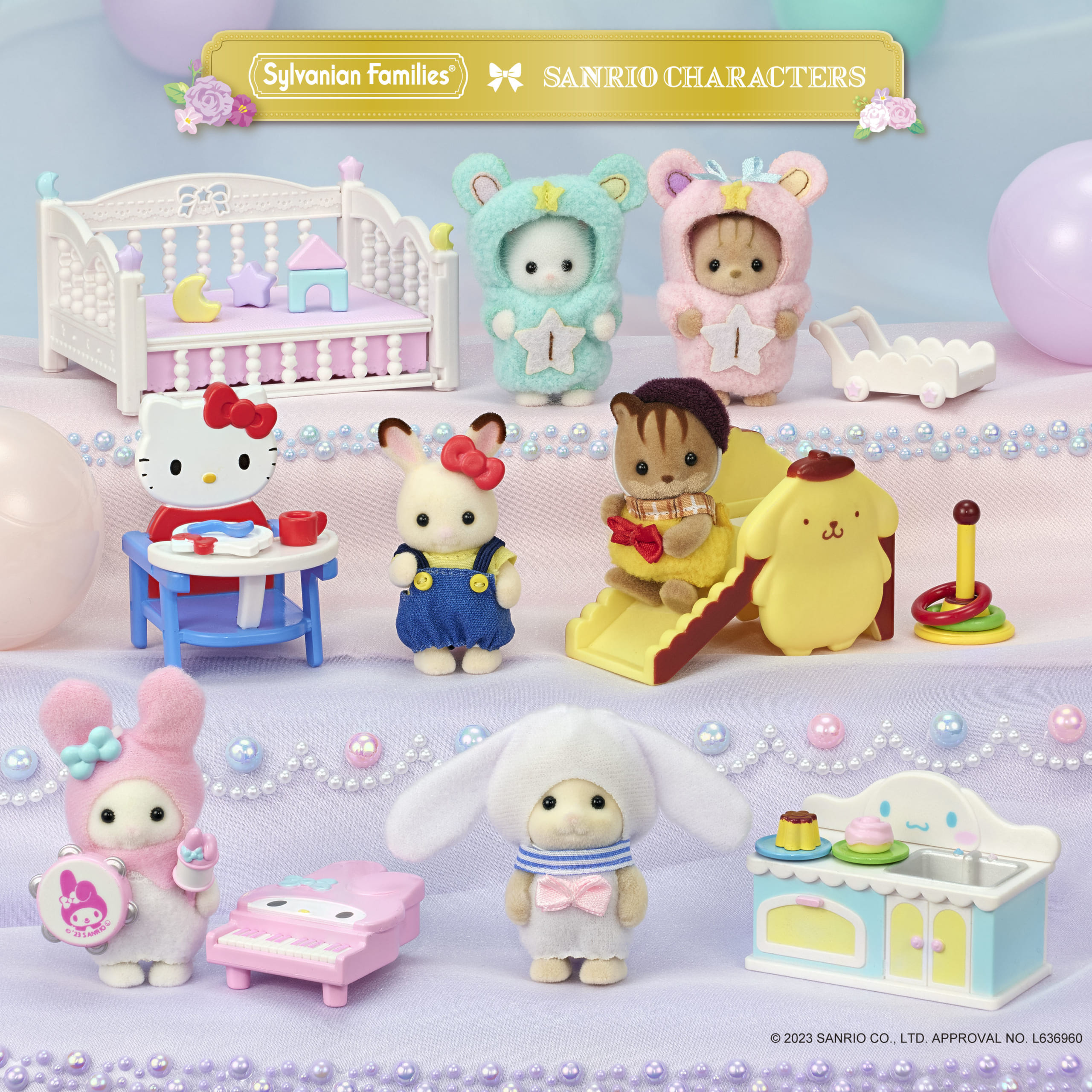 シルバニアファミリー×サンリオ」マイメロらの衣装を着た赤ちゃん6体 