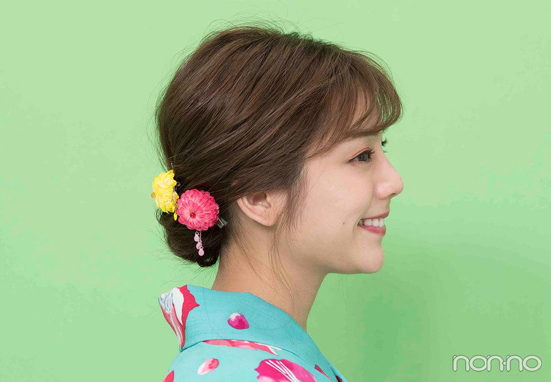 浴衣のヘアアレンジ ミディアム大人編 簡単にできる ローリエプレス