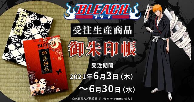 BLEACH』御朱印帳が登場！ 黒崎一護＆護廷十三隊イメージの美しい和柄