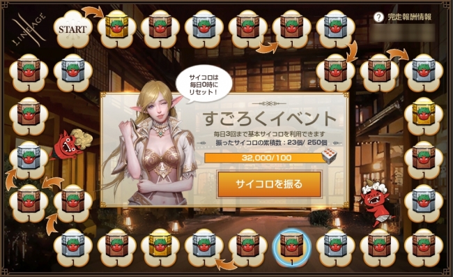 リネージュ2 レボリューション 豪華報酬を獲得できる すごろくイベント を日より開催 18年1月日 エキサイトニュース