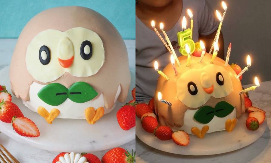 ポケモン モクロー の誕生日ケーキ ろうそくを立てると衝撃の姿に 22年3月31日 エキサイトニュース