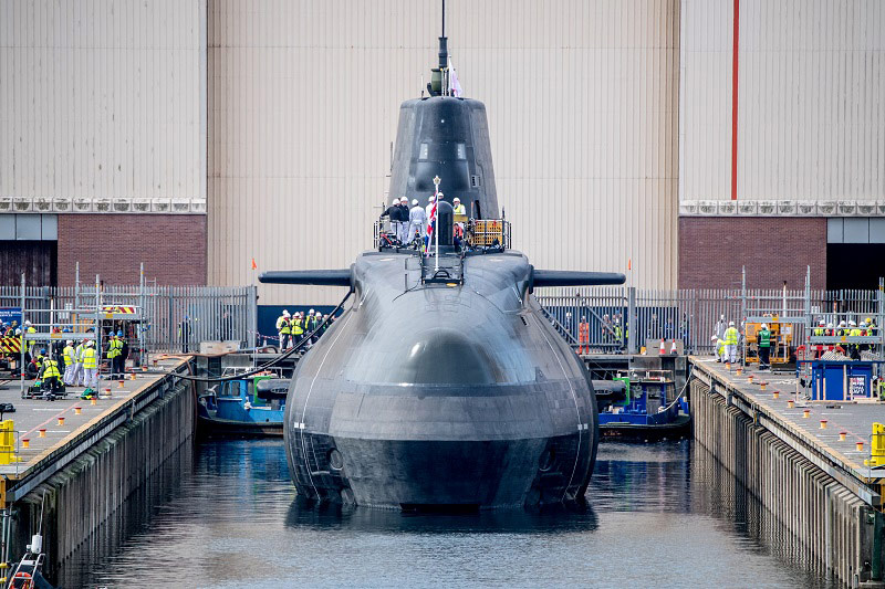 イギリス最新原潜アンソン Baeシステムズの造船所で進水 21年5月18日 エキサイトニュース