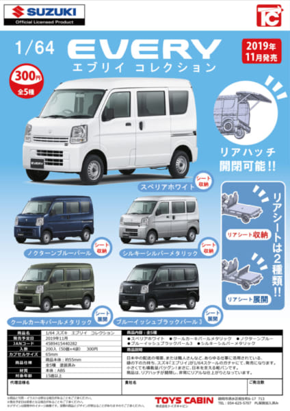 スズキの エブリイ がカプセルトイになるよー なんと嬉しい現行車 19年7月26日 エキサイトニュース