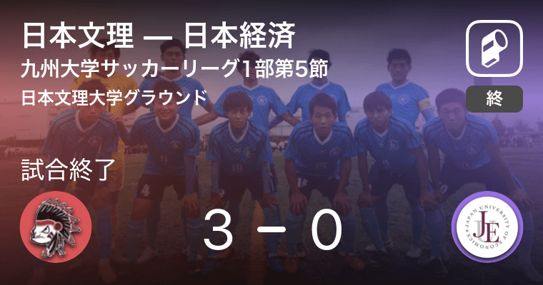 九州大学サッカーリーグ1部第5節 日本文理が日本経済を突き放しての勝利 21年7月3日 エキサイトニュース