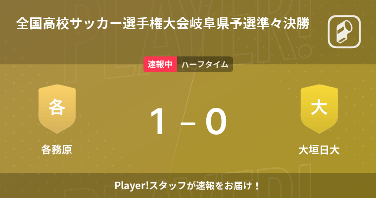 速報中 各務原vs大垣日大は 各務原が1点リードで前半を折り返す 21年10月30日 エキサイトニュース 速報中 各務原vs大垣日大は 各務原が1点リードで前半を折り返す 21年10月30日 エキサイトニュース