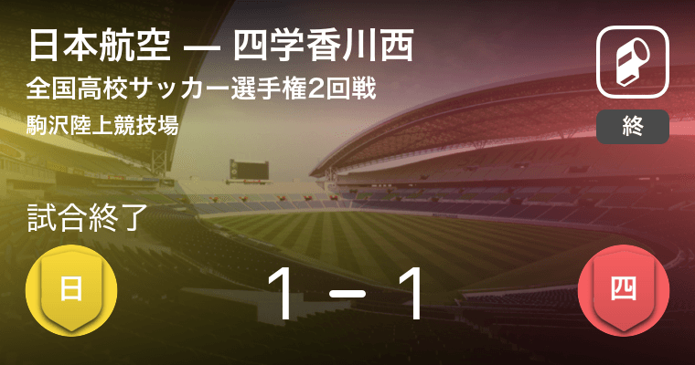 全国高校サッカー選手権2回戦 日本航空が四学香川西をpk戦で制す 19年1月2日 エキサイトニュース