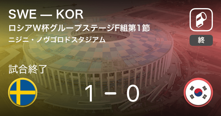 スウェーデンが先制 ロシアw杯 スウェーデンvs韓国 18年6月18日 エキサイトニュース